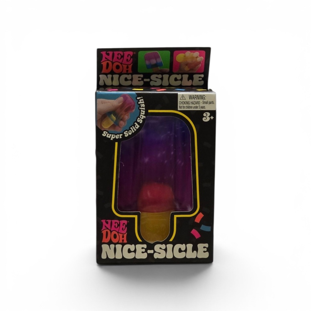 Schylling NeeDoh Nice-Sicle Super Solid Squish 2-Purple 1-pink